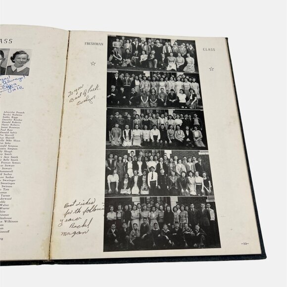 Vintage 1943 The Spider Web Yearbook Concord High School w/ Commencement Program - Picture 7 of 10